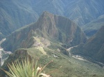la vista de las ruinas desde la cima de la montaña Machu pichu