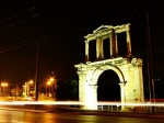 La puerta de Adriano, vista nocturna
Adriano, Atenas, puerta, vista, nocturna, restos, arqueológicos, junto, olimpeion