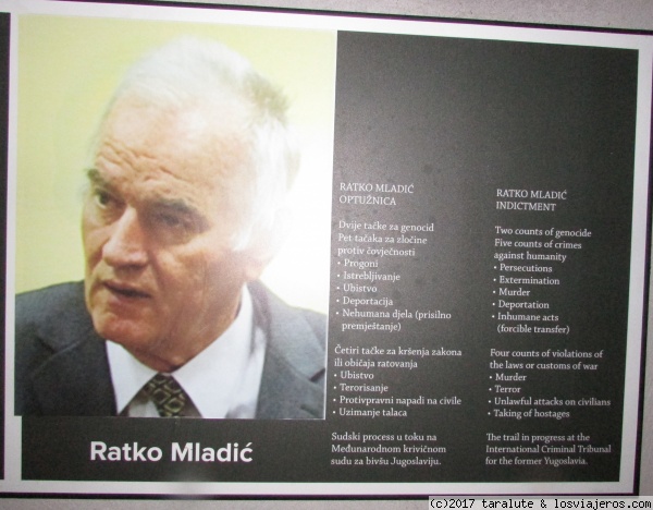 Potocari, Bosnia i Herzegovina. Pabellón de los cascos azules holandeses. Ratko Mladic
Jefe de Estado Mayor del Ejército de la Rpbca. Srpska durante la Guerra de Bosnia (1992-1995)
