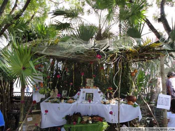 Altar dia de muertos 1
Imágen de un altar tradicional de la celebración del dia de muertos en el estado de Yucatán
