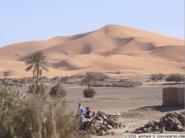Desierto
gran duna de Erg Chebbi en Merzouga
