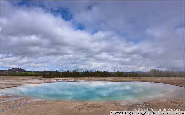 Turquoise Pool - Yellowstone National Park
Se encuentra en Midway Geyser Basin, muy cerca de Old Faithful
