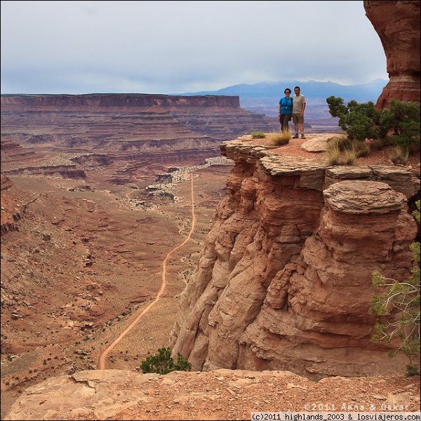 Shafer Canyon Overlook - Canyonlands National Park
Canyonlands es un parque bastante grande que está dividido en tres zonas. Nosotros sólo pudimos ver Island in the Sky.
