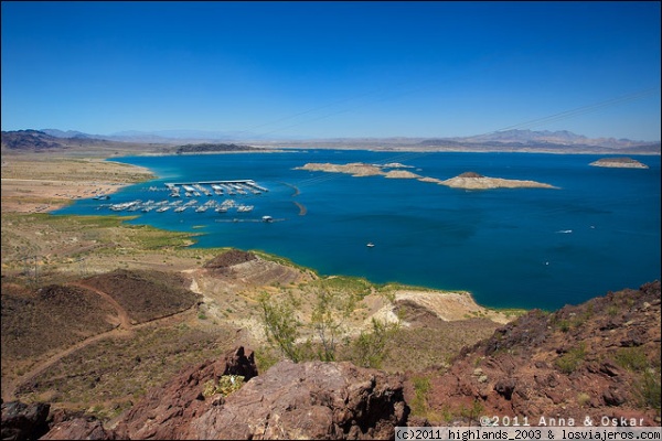 Lago Mead - Nevada
Este lago se creo con la construcción de la presa hoover y es el más grande de Estados Unidos.
