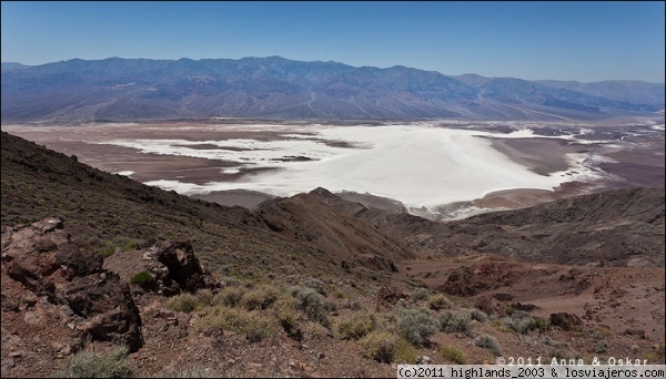 Dante's View - Death Valley National Park
Es uno de los miradores que hay en el parque. Subiendo a una colina se ve esta magnifica panoramica de Bad Water Basin.
