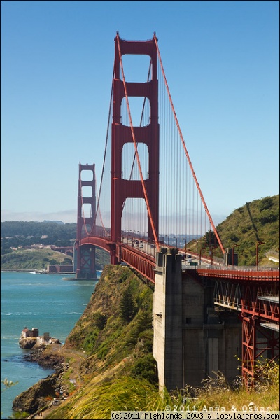 Puente Golden Gate - San Francisco
Desde el otro lado (Sausalito) las vistas del puente también son magníficas.
