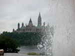 Ottawa Parliament through the water