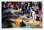 Barcaccia Fountain. Spain Plaza de Roma