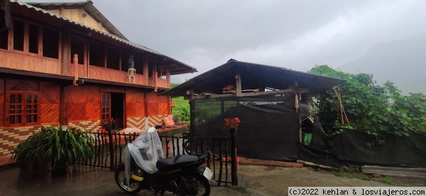 Vistas del Homestay
Con los arrozales al fondo
