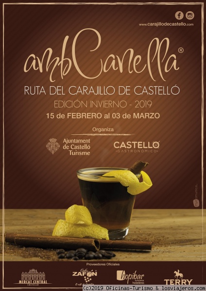 Cartel 1ª Ruta del Carajillo en Castellón de la Plana
1ª Ruta del Carajillo. Del 15 de febrero al 3 de marzo de 2019 en 64 locales de la capital y del Grau.
