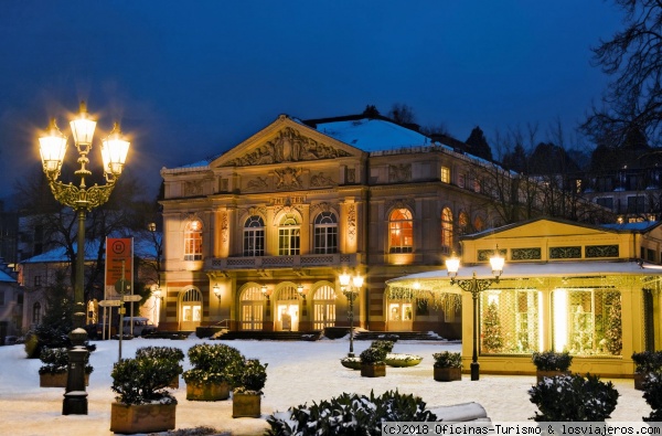 Teatro de Baden-Baden en Invierno
El bello teatro clásico de Baden-Baden. Foto de la Oficina de Turismo de Baden Baden (Baden-Baden Kur & Tourismus GmbH)
