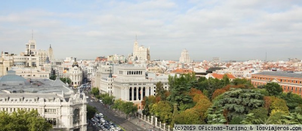 Panorámica de Madrid
Vistas de la calle Alcalá desde las alturas.
