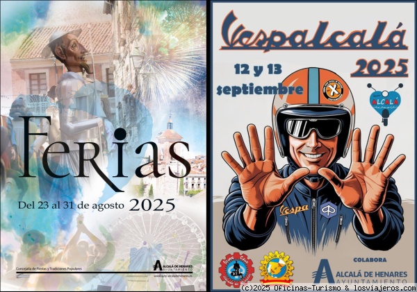 Cartel Fiestas Alcalá de Henares 2025 - Madrid
Cartel de las fiestas 2025 en Alcalá de Henares y de VespAlcalá
