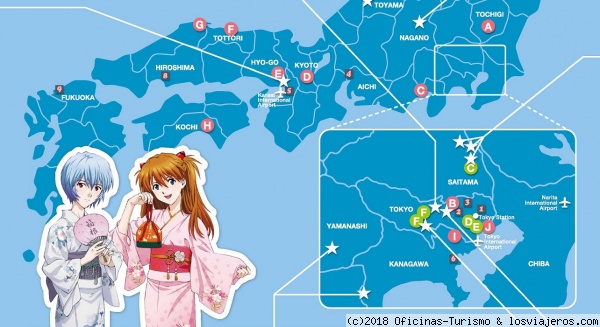 Japan Anime Map - Japón
Mapa de los lugares más destacados de Anime y Manga en Japón
