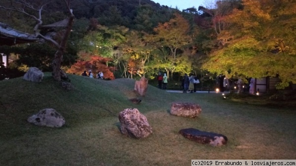 Jardin Templo Kodaiji Kioto
Visite el templo en noviembre casi al anochecer, y al oscurecerse se encendió la iluminación dando este resultado.
