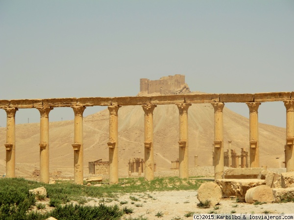 Ruinas De Palmira (Siria)
Ruinas de Palmira y castillo árabe en el alto
