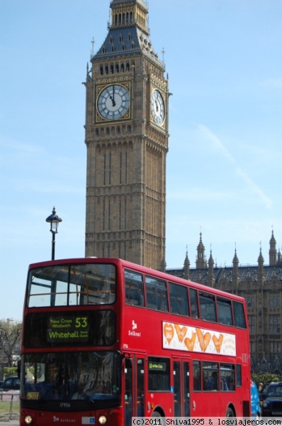 Big Ben y autobús en Londres
Típica imagen de la ciudad.
