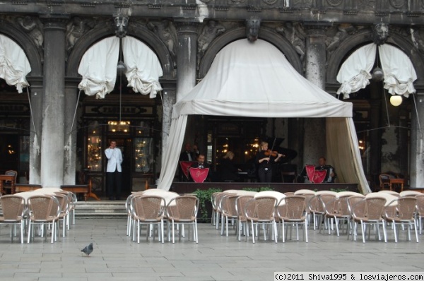 Café Florian de Venecia
La orquesta del café anima las veladas de los clientes.
