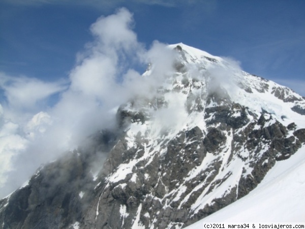 Cima del Mönch
La subida en tren a la estación más alta de Europa te deja sólo unos centenares de metros por debajo de las cumbres de Jungfrau, Eiger y Mönch
