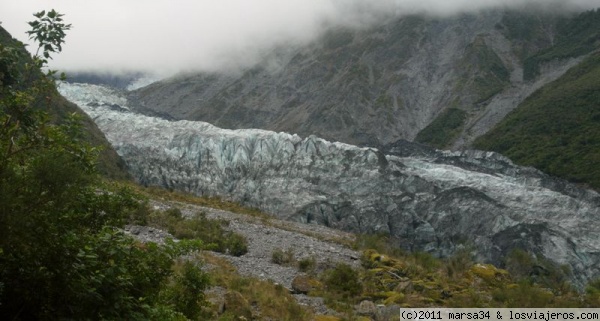 Glaciar Fox
Como el Franz Joseph, se caracteriza por descender hasta los bosques tropicales
