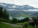 El lago Brienz
Brienz, Vista, Giessbach, lago, camino, cascada