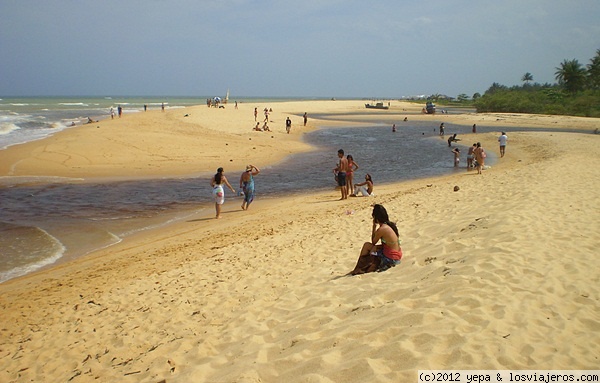 El Rio
Despues de cruzar la selva, el rio pasa por la fina arena de la playa hasta desembocar en el mar en Arrial de Ajuda
