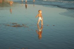 Reflections on the beach.