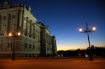 Palacio Real de Madrid al atardecer