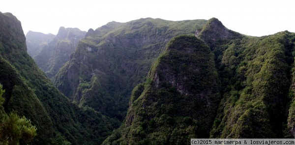 Vistas en la ruta del Caldeirao Verde
La levada del Caldeirao Verde transcurre entre frondosa vegetación, que en ocasiones se abre y nos ofrece preciosas vistas.
