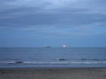 Luna llena sobre el Atlántico