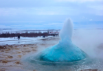 Geiser Strokkur en Islandia