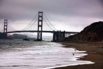 Beach + San Francisco Bridge