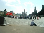 Manifestación comunista en la Plaza Roja de Moscú