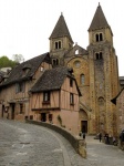 Paisaje urbano medieval en Conques