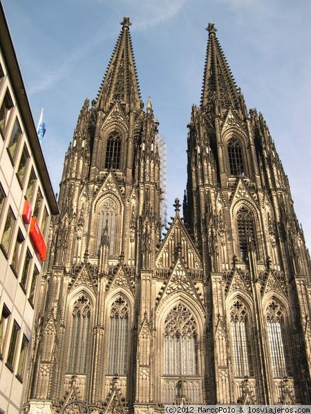 Torres de la Catedral de Colonia.
Estas son las torres que se vislumbran desde la lejanía. Se puede subir a una de ellas con excelentes vistas sobre la ciudad.
