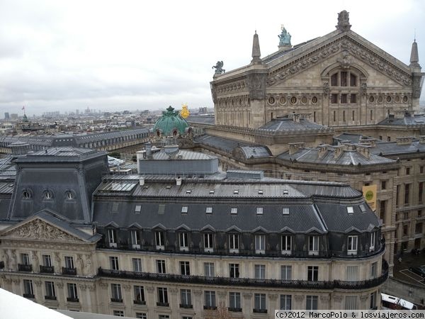 Vistas desde la terraza de Galerías Lafayette
En este caso unas buenas vistas sobre la cercana ópera Garnier
