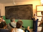 Recibiendo clases en una escuela nubia