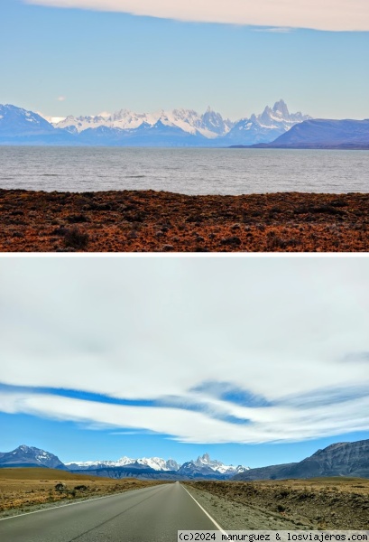 Por la carretera 23 a El Chaltén
En el lago Viedma se deja la Ruta 40 y se toma la carretera 23, con interminables rectas, que va a morir en El Chaltén
