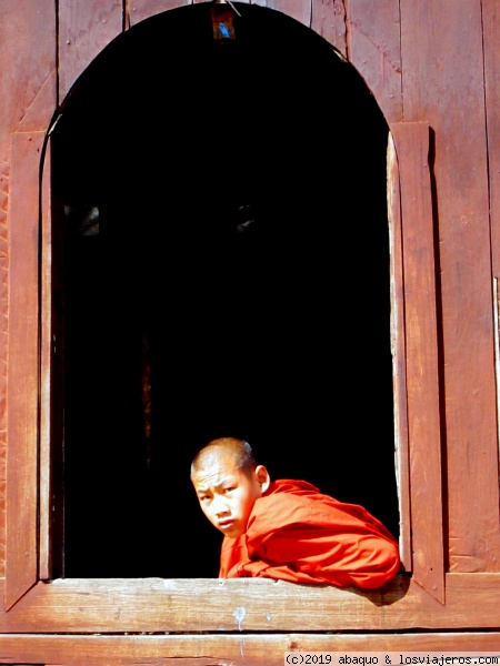 Mirando
Monje de un monasterio en Inle, Myanmar
