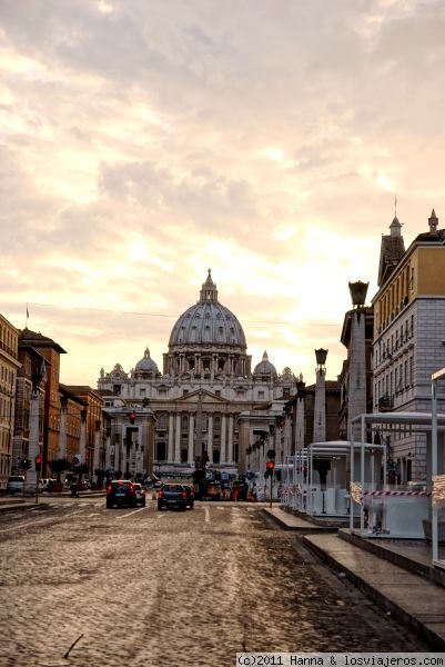 Basílica de San Pedro Roma
Vistas de la Basílica de San Pedro en Roma desde la Vía de la Conciliazione
