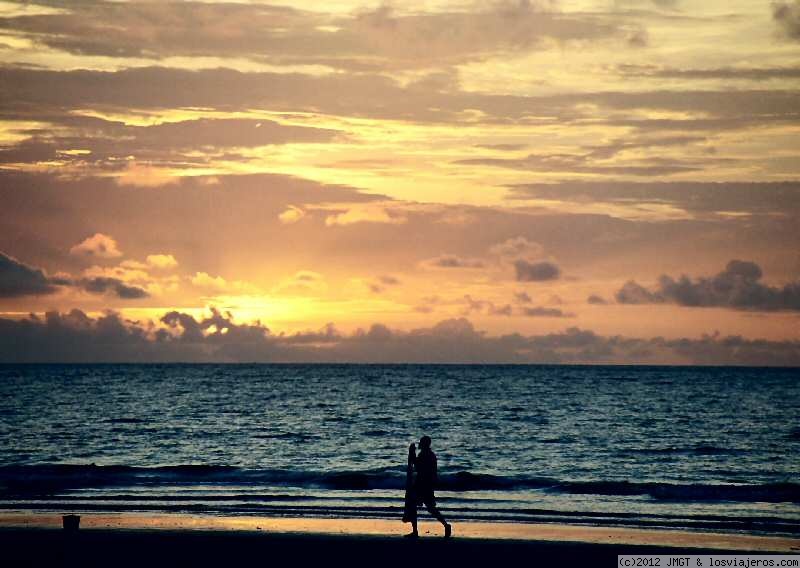 Foro de Guias en Gambia en África del Oeste: Puesta de sol