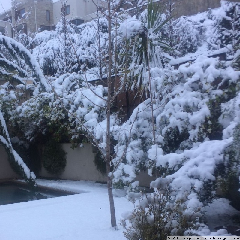 Viajar a  Chile: RUTA 69 - Cambio climático: hoy Santiago amaneció nevado (RUTA 69)