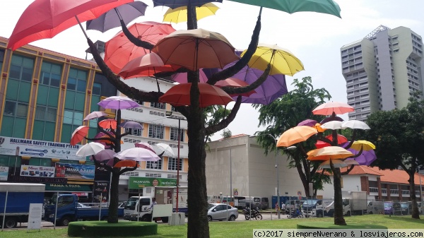 SMALK Park, LITTLE INDIA, SINGAPUR
En un par de años se cumplirá el bicentenario de la llegada de los primeros inmigrantes indios a SINGAPUR. Entrar hoy en día a LITTLE INDIA es sumergirse instantáneamente en una ciudad india con esas características  que caracterizan a este pintoresco barrio, como el olor a especias e inciensos, vestimentas multicolores, restaurantes y tiendas abarrotadas, la arquitectura peculiar de casas y templos, etc.. Por ello la 