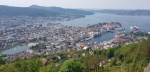 Vista de Bergen desde el monte Floyen
