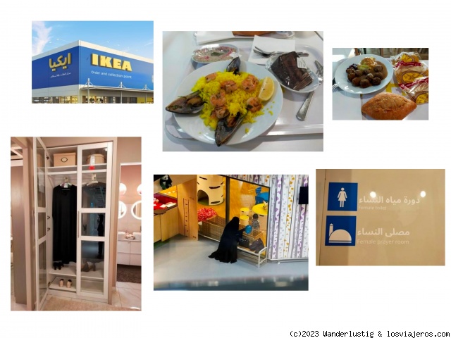 IKEA RIYADH (VEANSE LAS ABAYAS EN LOS ARMARIOS, LA SEÑORA ANTE LA GUARDERIA Y LA SALA DE ORACION JUNTO A LOS BAÑOS)
Ikea Riyadh
