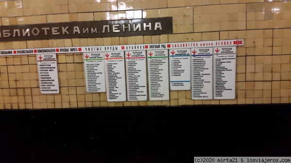 Cartel metro
Ejemplo de los carteles de combinaciones de metro en Moscu escritos en cirilico
