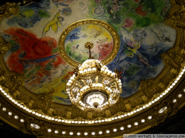 Opera Garnier de Paris
Pintura de Marc Chagall en el techo de la Opera Garnier de Paris
