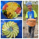 Algo del almuerzo y Alí con los panes fresquitos.
Algo, Alí, almuerzo, panes, fresquitos