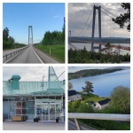 Puente Högakustenbron y hotel Höga Kusten.