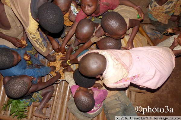 Cena Niños
Pequeños pigmeos durante la Cena
